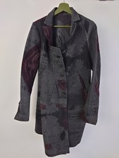 Rundholz Coat Floral Rose Structured Cotton Button Up Collared Pockets 