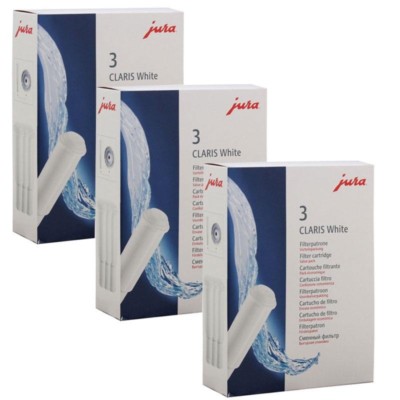9 JURA CLARIS White WASSER FILTER  PATRONE ENTKALKER ORIGINAL NEU