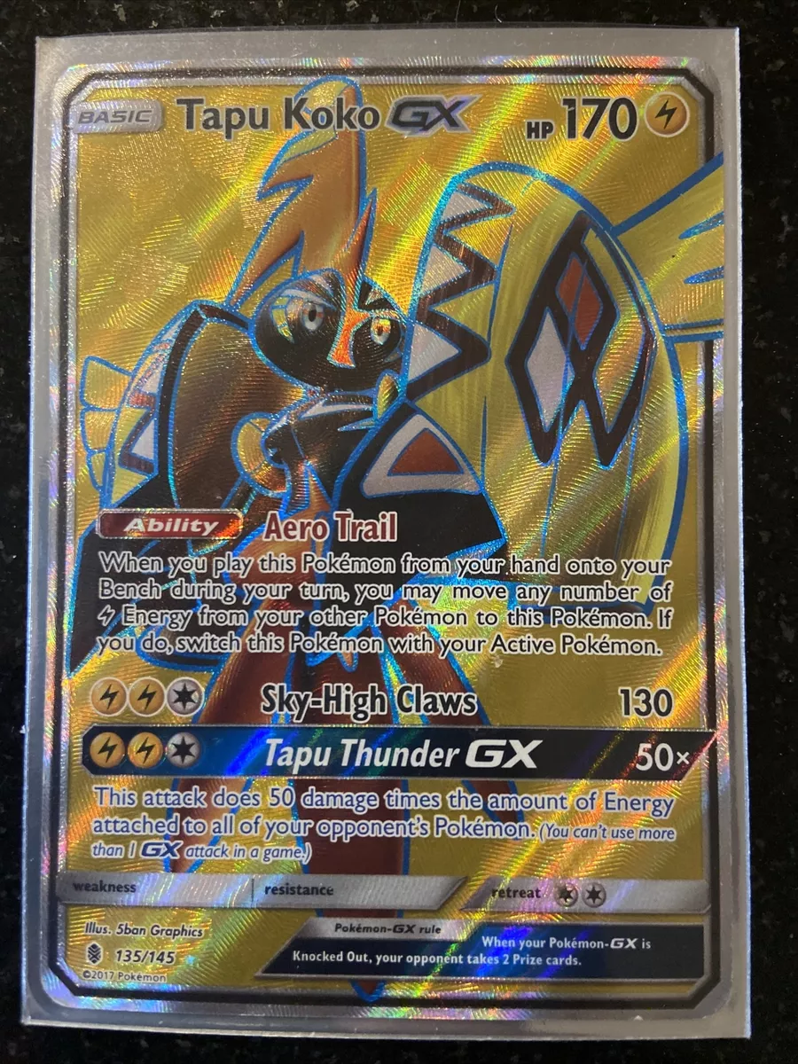  Pokemon - Tapu Koko-GX - 135/145 - Full Art Ultra Rare