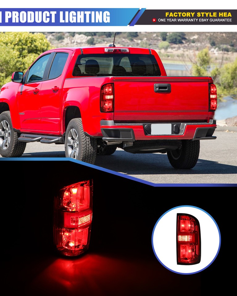 Right Side Tail Light For 20152022 Chevy Colorado Red Lens Rear Brake