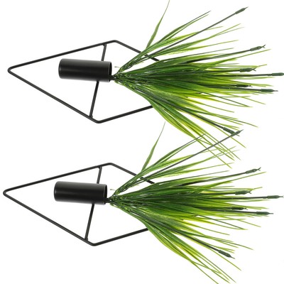  2 Pcs An Der Wand Montierte Grüne Pflanzen Topfpflanzen Bonsai Ornament