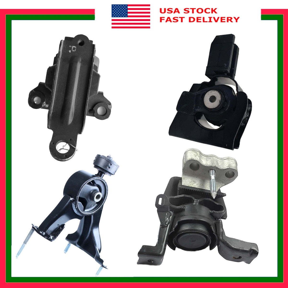 Set 4PCS Engine Motor & Trans Mount For Toyota Corolla 1.8L Sedan