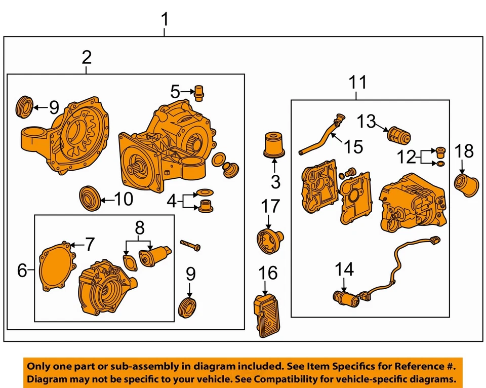 Used Differential Carrier Assembly fits: 2013 Cadillac Srx Rear 3.6L ID 0104 Gra - Image 3 of 4