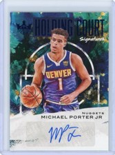 2020-21 Panini Court Kings Holding Court Blue Auto #HC-MPJ Michael Porter Jr./25