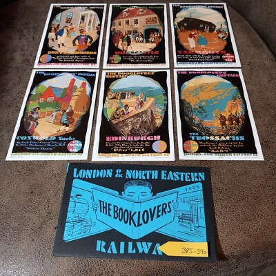 LNER BOOKLOVERS DALKEITH EISENBAHN POSTKARTEN SET 6 STÜCK 385-390 (Nr 1022) makellos