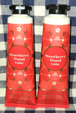 ALL NEW 2-Pack STRAWBERRY POUND CAKE Hand Cream 1 oz Bath Body Works FREE SHIP