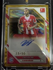 Jonathan Tah 23/50 - Topps Chrome Bundesliga 23/24 Gold Refractor Auto FC Bayern