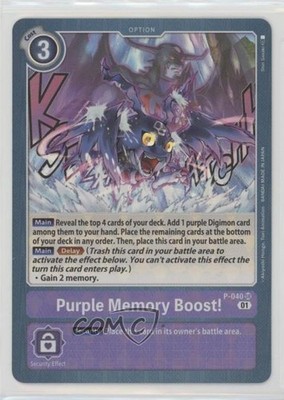 2020 Digimon Card Game - Promotion Pack Ver 00 Super Rare Purple Memory Boost!