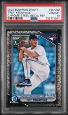 2024 Bowman Draft Chrome Steel Metal Refractor /100 Trey Yesavage #BDC-92 PSA 10