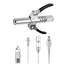 Grease Needle Nozzle with Double Handle Coupler for Easy Access in Confined Area