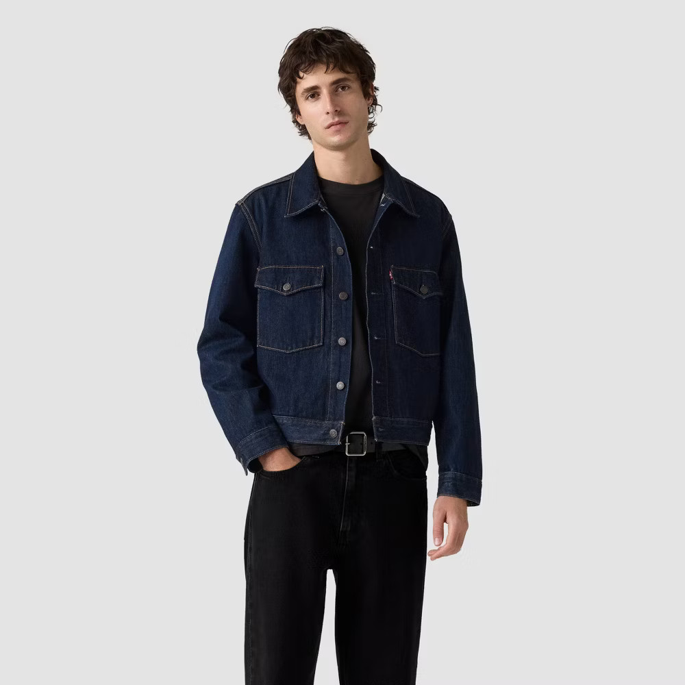 Levis Mens Relaxed Fit Trucker Jacket - Embarcadero Rinse XL 6190₽
