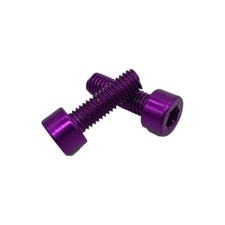 Purple Anodized Cage Bolts for Water Bottle Cages, Pair, Made in USA
