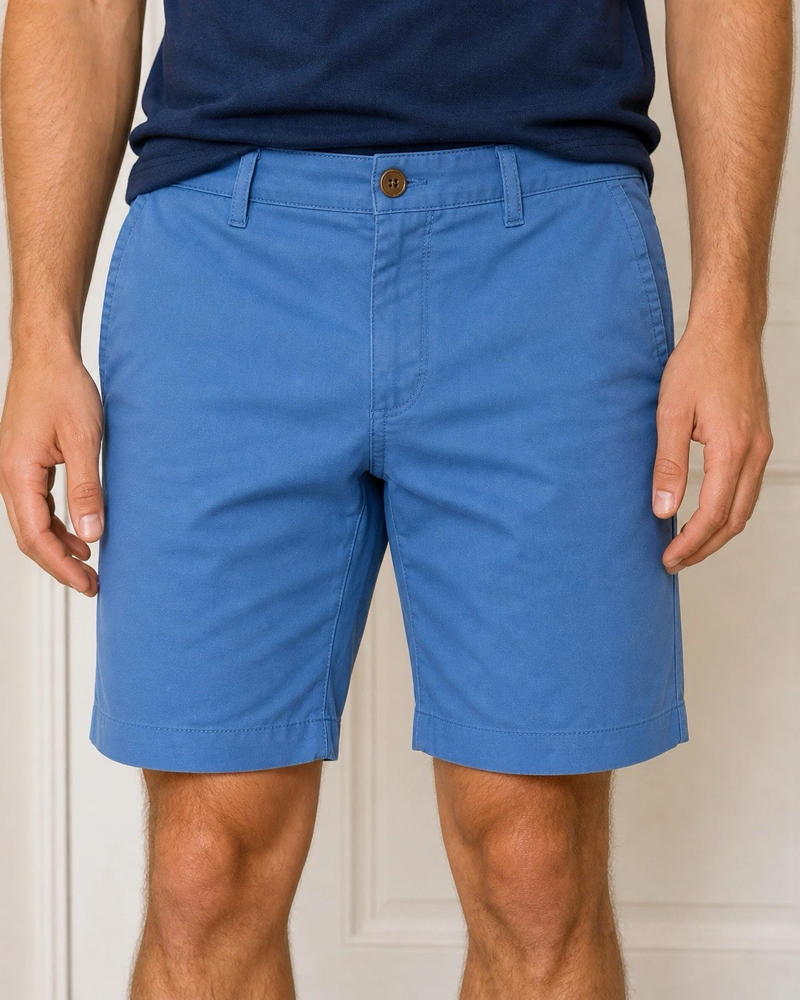 Gap Clean Blue Chino 9 Inch Flat Slant Pockets Button Mid Rise NWT Shorts 42