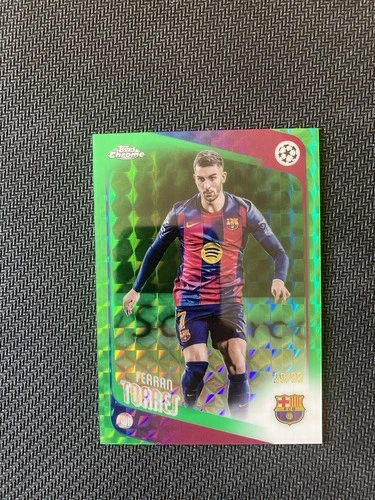 2025-26 Topps Chrome UCC Ferran Torres Green Geometric /99 Barcelona