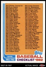 1982 Topps #789 Checklist none 8 - NM/MT