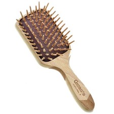 Giorgio Eco Friendly Wooden Bristle Hairbrush - Small Detangling Brush Brown