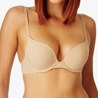 After Eden Beige BH 36A Bügel Push Up Schaumstoff flüssig gepolstert geformt glatt