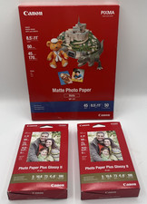 Canon Photo Paper Plus Glossy II - 4"x6", 100 ct Matte Paper 50 ct 8.5"x11"
