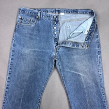 Vintage Levis 501 Jeans Mens 40x30 Blue Denim Pants Faded Distressed Tag42x30 
