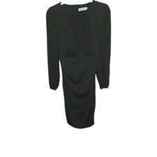 Women's Grace Karin Medium Rouched Bodycon Midi Cocktail Little Black Dress