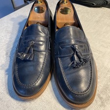 Russell & Bromley KEEBLE Navy Blue Leather Tassel College Loafer Size EU 45/11