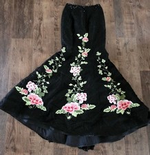 Black Floral Lace Long Prom Dress Pageant Gown 5199 SKIRT 2 Embroidered Pink