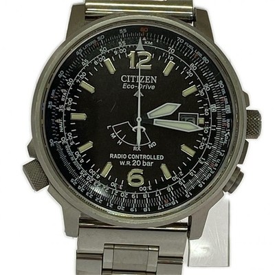 CITIZEN PROMASTER Eco-Drive Radio Controlled Solar Men's Watch Silver Used