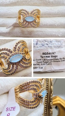 Bomb Party Summer Magic Size 9 Baby Sky Blue On Gold