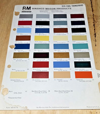 1978 Ford Thunderbird Paint Chips Codes Samples R-m Chip Stripe Color Molding
