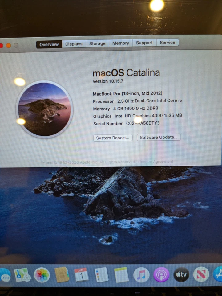 Apple MacBook Pro 13” 2.5GHz i5, 4GB RAM, 500GB Hard Drive - Image 3 of 4