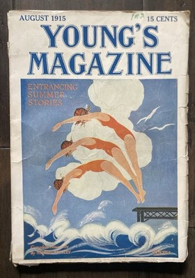 Young's Magazine August 1915 Vol. XXX No. 2 RARE ART DECO COVER