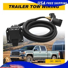 7 Pin 7 Way Trailer Wiring Harness Extension Connectors Truck Bed RV Wiring Plug