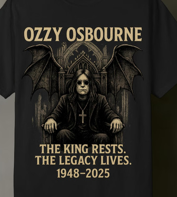 RIP Ozzy Osbourne Memorial Shirt   The King Rests 1948-2025 T-Shirt