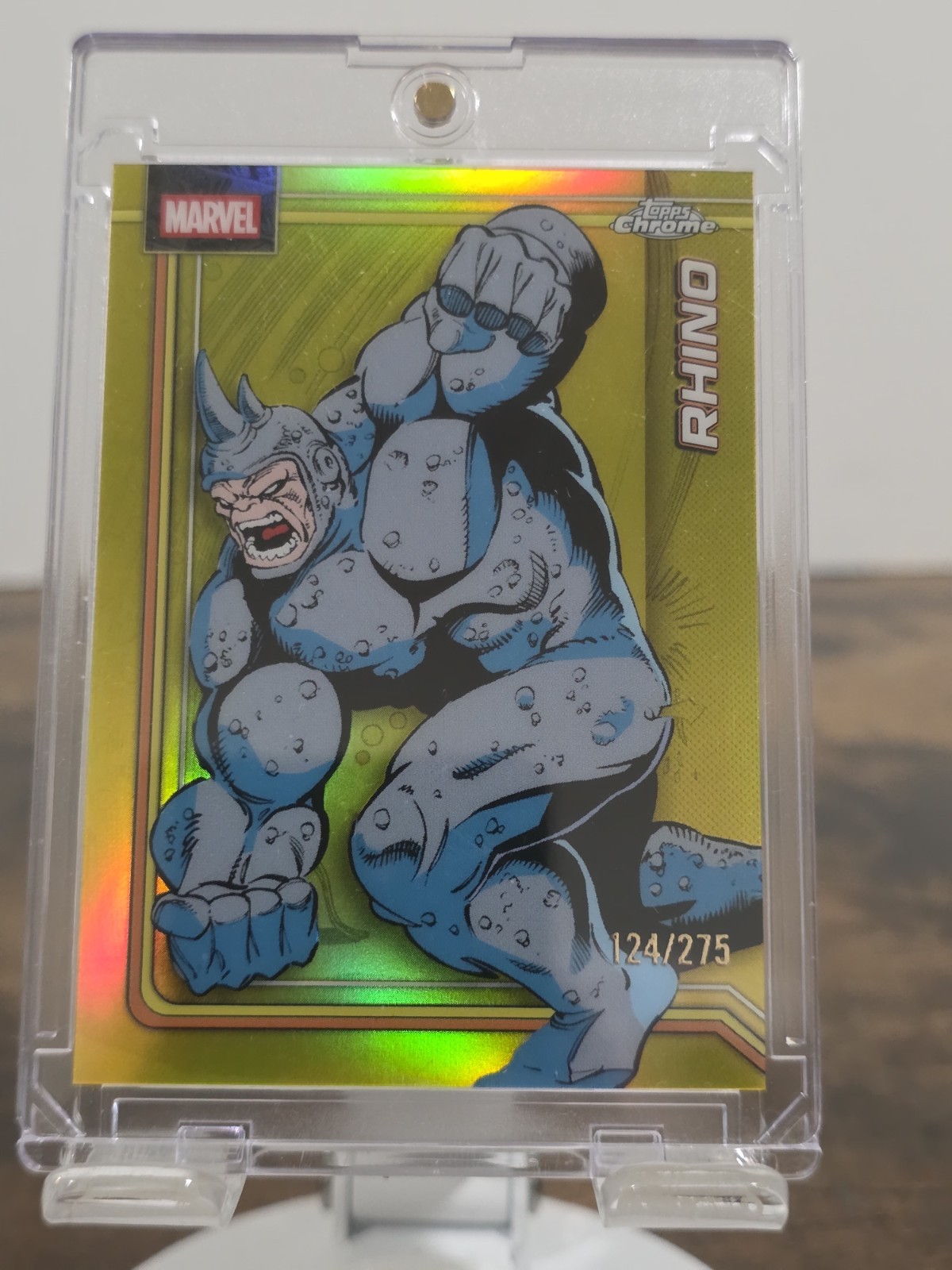 2026 Topps Chrome Marvel  Rhino Yellow Refractor /275 #097