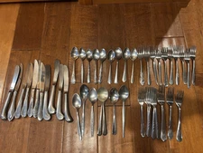 VTG Mixed Flatware Stainless Steel MCM Wedding Service for Four 20 Pieces