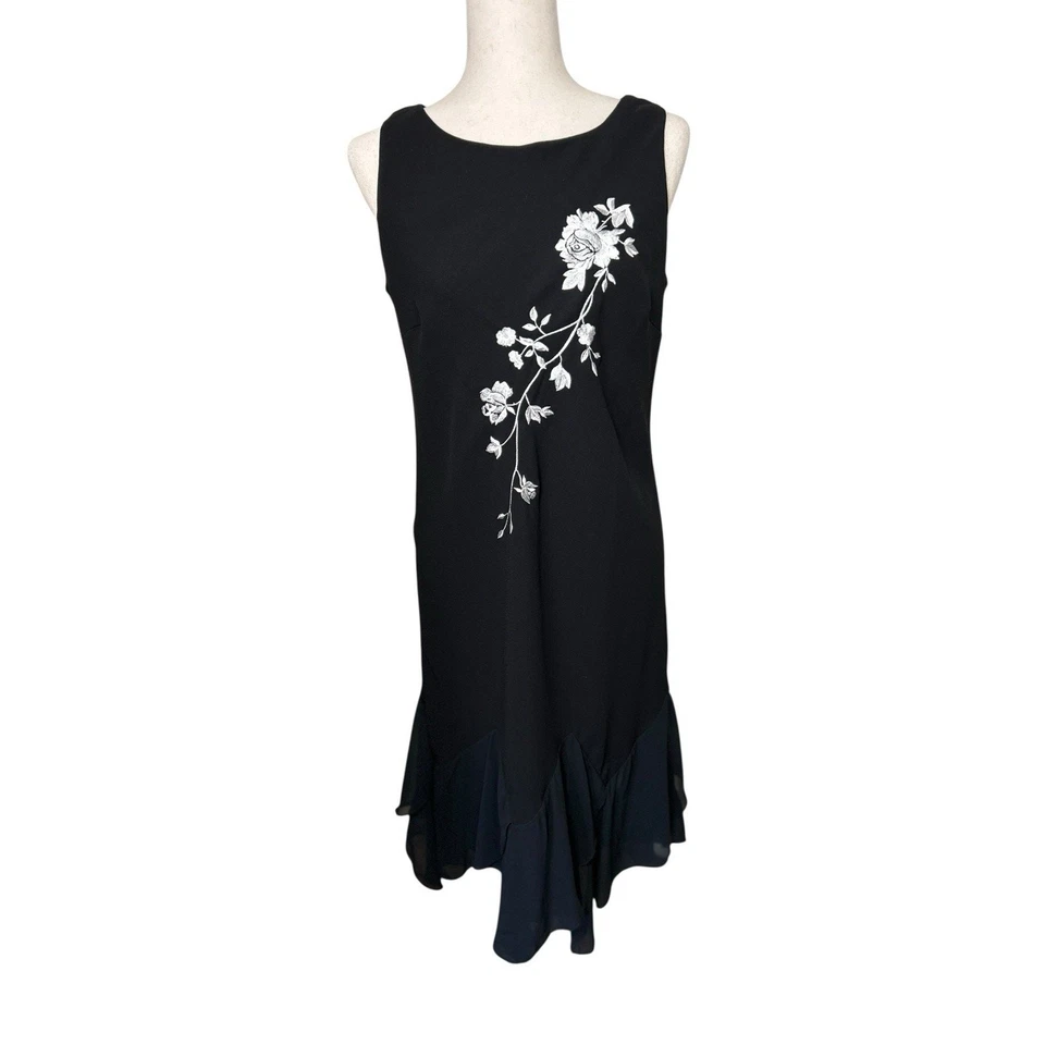 Volantes transparentes bordados florales negros Y2k talla M Dark Fairy Grunge Whimsigoth Foto 4 de 4