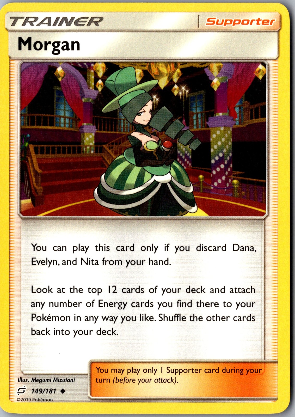 Morgan 149/181 Uncommon Team Up Lightly Played Pokemon Card TCG Single