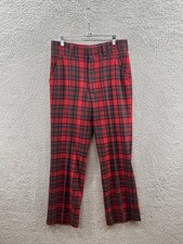 Pendleton Plaid Wool Trousers Pants Adult Men  s Size 31x29.5 Made In USA