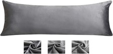 Body Pillow Cover with Zipper Soft Luxury Velvet Body Pillowcase 21" x 54 Long