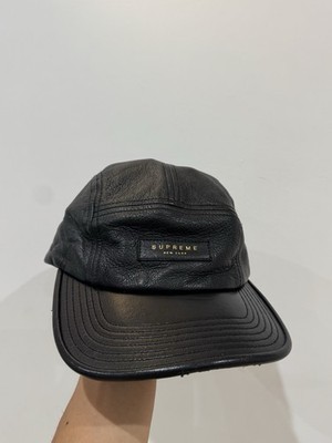 K*K様 Supreme Leather Camp Cap BLACK SUPREME LEATHER CAMP CAP S/S 2013 Black Rare Logo New York | eBay
