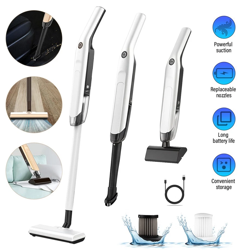 Cordless Vacuum Cleaner Rechargeable Lightweight Stick/Upright Vac HEPA Cleaner - Image 3 of 4