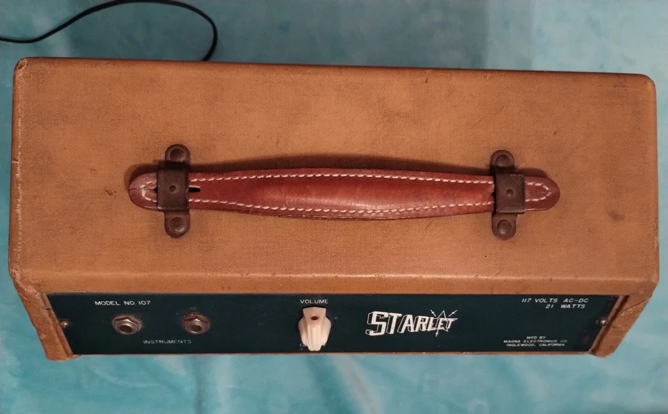 Amplificador de tubo de vacío de guitarra Magnatone Starlet modelo 107 1953 de colección 8" Foto 3 de 4