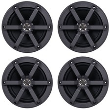 JVC 6.5" 100 Watt Max Power Marine Black 2-Way Speakers QTY 4, Bulk Packaging 