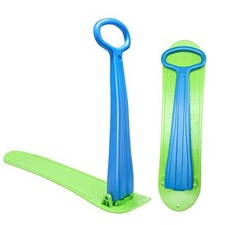 Snow Scooter Sled for Kids Winter Outdoor Sports, Fold-up Snowboard with Green