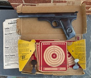 Vintage 1937 DAISY TARGETEER SPECIAL Model 118 Pre War BB Gun Pistol Complete!