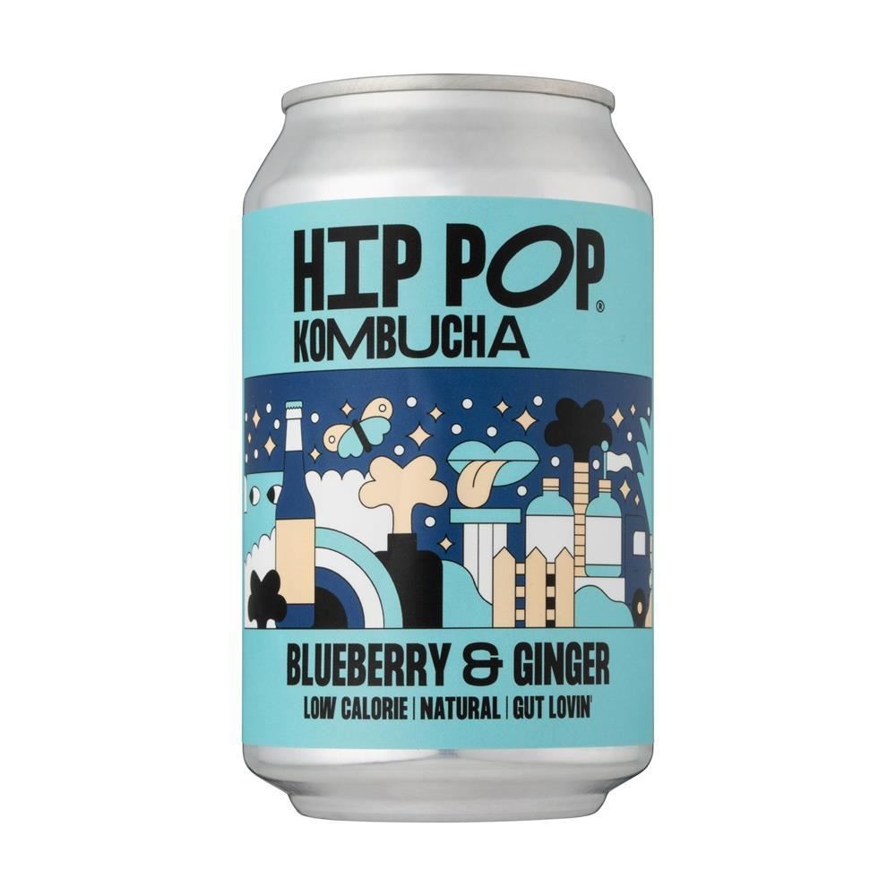 Hip Pop Kombucha Blueberry & Ginger 330 ml - Image 3