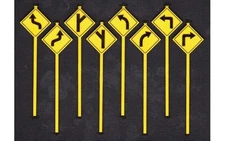 O Road Path Warning Signs Set 1 (8) (D)