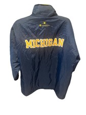 Vtg Michigan Wolverines Champion Jacket Puffer Coat Zip NCAA Long 90s Size XXL