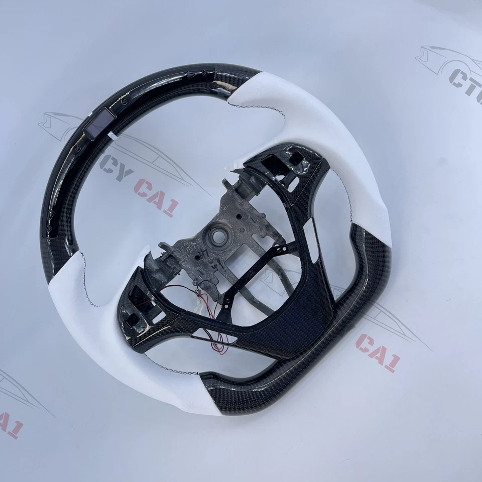 Volante de fibra de carbono personalizado para Hyundai Genesis Coupé/LED/con moldura Foto 3 de 4