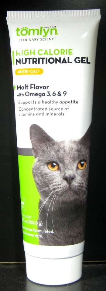Tomlyn Nutri-Cal High Calorie Nutritional Gel For Cats Malt Flavor 4.25 oz